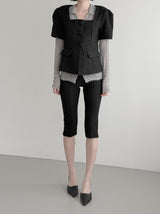 Lay See-through Embossed Lace Cardigan