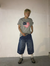 09 Flag Semi-Cropped Short Sleeve T-Shirt (4c)