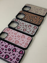 heart leopard (dark pink) case 