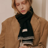 Piano Knit Muffler (Black)