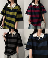 O'Kle Color Rugby Unit price Collar Short-sleeved T-shirt