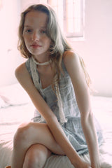 T/T Resort lace tie scarf (cream)