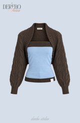 Blue Choco bolero cardigan top two-piece