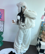 ストライプペディンキルティングロングパンツ🖤🤍2カラー
