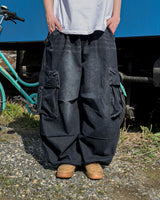 Lace Buckle Wide Cargo Denim