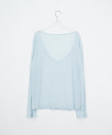 Levui Summer See-through V-Neck Layered Long Sleeve Tee
