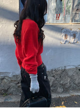 RABBIT ANGORA KNIT CARDIGAN