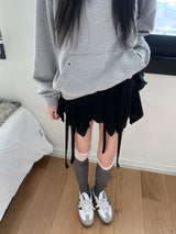 Nasty Unbalanced Shirring Skirt Leggings