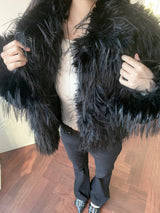 Winter Halo Long Hair Collar Fur Jacket