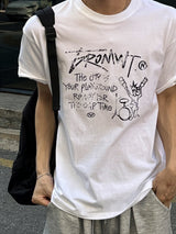 ヴィンテージドラムパンクショートスリーブTシャツ