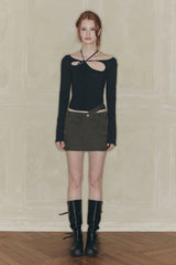 NIX MINI SKIRT deep khaki