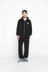 25SS BOX BASIC LOGO HOODIE ZIP UP BLACK