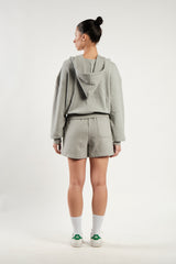 TEMPUS PATCH SHORT PANTS [GREY MELANGE]
