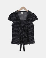Koe Dot Short-Sleeve Blouse