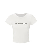 Emoha ノーゲストリストスローガンクイックダイイングスポーツボタンTシャツ