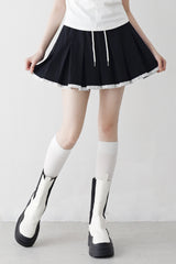 レンチプリーテッドスカートパンツ