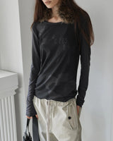 26SS★ RAW CUT BLUR GRAPHIC LONG SLEEVE T-SHIRT