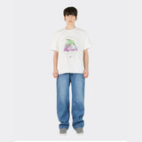 リゾグラフィックバーフィンショートスリーブTシャツ(White)