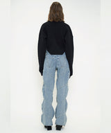 SPIRAL DENIM PANTS
