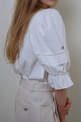 Rose frill blouse