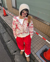 アンゴラニットピアスボネット