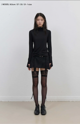 Mock Neck Tee / Black