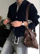 クレートグレイウォッシュドセミワイドデニムパンツ