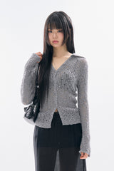 Solune net collor cardigan