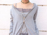 moodfit off-shoulder zip-up