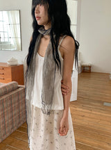 Chinatsu ribbon shirring sleeveless