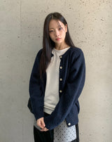 Achu Brushed Basic Round Long Sleeve Tee