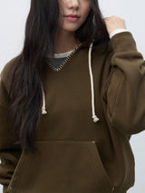 stitch v-neck sweat hood t-shirts