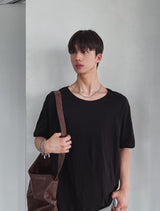 [LANARCH] Basic U-Neck Short Sleeve T-Shirt