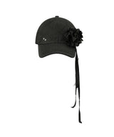 26SS★ ステッチラインコサージュボールキャップ
