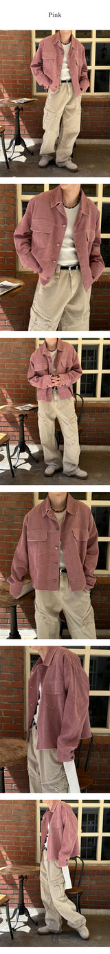 [Unisex] コーデュロイカッティングトラッカージャケット(3color)