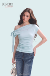 Muse Ribbon One Shoulder Top