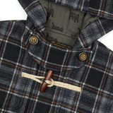  REGION MOTORS CLUB FAKE FUR CHECK DUFFLE COAT