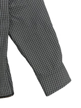 FINE PLAID RANDOM STITCH SILVER THREAD LOGO SQUARE LABEL HEM COLOR-TOOTH ZIPPER SIDE HAND-SEWN BUTTON SHIRT