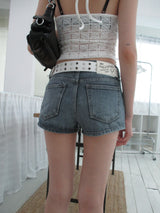 damage denim short pt