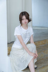 rosette pocket skirt(cream)