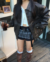 Humming leather jacket