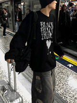 Black street knitwear