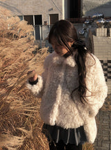 [Quilted Lining] Bento Collar Fur Jacket