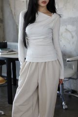 Carol Halter Off Shirring Tee
