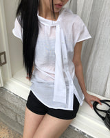Kenby Scarf Short Sleeve Blouse