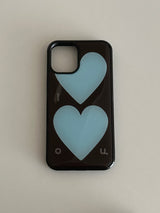 chocolate heart blue case (epoxy)