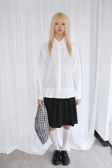 check ribbon shoulder bag