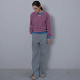 Gray Slit Snap Long Pants