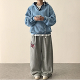 ロゼスターエンブロイダリーストリングワイドパンツ