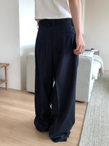 PAPERMOON PIN STRIPE PLEATE TROUSER